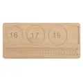 Handmade bamboo bracelet design board with sizing slots and precise measurement scale - Long Bamboo Bead Board