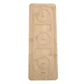 Handmade bamboo beaded jewelry design board with size markings for bracelet making - Single Line Bamboo Board