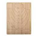 Pine wood necklace length measuring display board with grooved size markings - Bamboo Necklace Measure Board