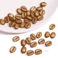 Metalen bronzen koffieboon acrylkralen voor handgemaakte DIY-sieraden en creatieve projecten - koffiekleur