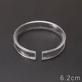 6.2cm clear acrylic C-shaped bracelet display tray with bead groove design - Large Transparent C-Ring