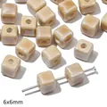 6x6mm beige kubus keramische kralen voor DIY handgemaakte armband sieraden maken - Kubus / 5 Stuks/Verpakking (6x6mm) / Bruin