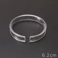 Clear 6.2cm acrylic C-shaped bracelet display stand for jewelry collection - Premium Transparent C-Ring