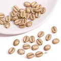 Metalen beige koffieboon acryl kralen voor DIY sieraden en armbanden maken - Lichtkoffie