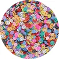 Dischetti di pasta fimo colorati con sorrisi per decorazioni fai-da-te e cover - 20g/Confezione (circa 1000 pezzi) / Serie Smiley Cartoon Misti (4-6mm)