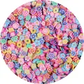 Fette di fiori colorati in argilla polimerica per fai-da-te e nail art - 20g/Confezione (circa 1000 pezzi) / Serie Piccoli Fiori Misti (4-7mm)