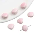 Lichtroze keramische kralen in schelpvorm voor handgemaakte DIY sieraden en armbanden - Schelpmateriaal / 2 Stuks/Verpakking (12x10mm) / Roze