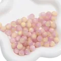 Mélange de perles en résine dégradé rose jaune avec éclat galactique pour bijoux - Violet Crème