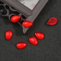 Vibrant red teardrop resin cat eye gemstone beads for DIY jewelry and hairpins - Teardrop (8x12mm) 10 Pieces/Pack / Red