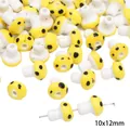 Schattige gele paddenstoel keramische kralen 10x12mm met zwarte stippen voor DIY sieraden - Paddenstoel / 2 Stuks/Pak (10x12mm) / Geel