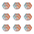 Nine pieces of gradient blue and orange glass cat paw beads for DIY jewelry making - 15×14mm Aperture Approx 1mm (20 Pieces/Pack) / Orange Mixed Light Blue