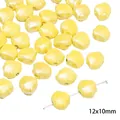 Handgemaakte gele keramische kralen in schelpvorm voor DIY-sieraden 12x10mm maat - Schelpmateriaal / 2 Stuks/Verpakking (12x10mm) / Geel