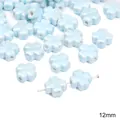 Lichtblauwe parelmoer 12mm klavertje vier kralen voor doe-het-zelf sieraden maken - Vierbladige klaver / 2 Stuks/Verpakking (12mm) / Blauw