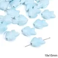 Visvormige lichtblauwe keramische kralen 19x15mm voor DIY sieraden maken accessoires - Vis / 1 Stuk/Verpakking (19x15mm) / Blauw