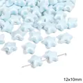 Stervormige lichtblauwe keramische kralen 12x10mm voor doe-het-zelf sieraden maken - Zeester / 2 Stuks/Verpakking (12x10mm) / Blauw