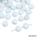Lichtblauwe keramische kralen in schelpvorm 12x10mm voor het maken van DIY-sieraden - Schelpmateriaal / 2 Stuks/Verpakking (12x10mm) / Blauw