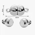 Bright silver 6mm spherical magnetic clasps for DIY jewelry making necklaces and bracelets - Cylinder Style (FKC023-01)