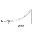 30mm silver plated twisted curved tube bead for DIY jewelry making and bracelets - Silver-Tone Twisted Curved Tube (No. 9, 1 Piece)