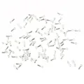 Silver teardrop extender chain pendants for DIY jewelry making on white background - Large Pack / Silver