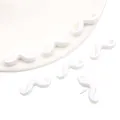 Iridescent white mustache-shaped acrylic stud earrings for handmade jewelry DIY - Mustache / 24x9mm (10 Pieces/Pack) / White