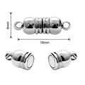 Silver cylindrical magnetic clasps 18mm x 6mm for DIY jewelry necklace making - Style 18 (FKC023-18)