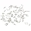 Silver teardrop alloy extension chain charms for handmade DIY jewelry necklace making - Large Pack / White Gold