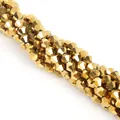 6mm faceted gold crystal rondelle beads for DIY jewelry making and handicraft - 6mm 1 String/Pack (Approx. 40-45 Beads) / Gold Plating
