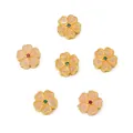 Enamel cherry blossom flower beads with gold plating for handmade jewelry DIY projects - Cherry Blossom Style / 1 Piece (12mm) / Pink