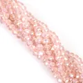 Faceted 6/8mm pale pink crystal glass spacer beads for DIY jewelry making - 8mm (65 Pcs/Pack) / Iridescent Pink