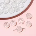 Iridescent pink and white swirl textured glass beads for DIY jewelry making - 10 Pieces Pack / 13mm (Aperture approx. 1mm) / Clear White