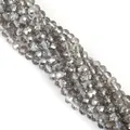 Faceted 6/8mm smoky grey crystal wheel beads for DIY jewelry bracelet making - 8mm (65 Pcs/Pack) / Gray