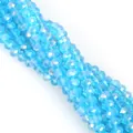 Sky blue 6/8mm faceted glass crystal rondelle beads for DIY jewelry making and bracelets - 8mm (65 Pcs/Pack) / Iridescent Lake Blue
