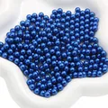 Perles en ABS bleu foncé avec éclat métallique pour la création de bijoux DIY et artisanat - Bleu Foncé