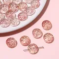 Light pink transparent glass swirl beads for DIY jewelry and handmade necklaces - 10 Pieces Pack / 13mm (Aperture approx. 1mm) / Orange