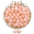Pink pearlescent round acrylic beads for DIY handmade jewelry and necklaces - Flesh Pink / 8mm (50pcs/Pack)