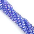 Faceted 6/8mm dark blue AB crystal glass rondelle beads for DIY jewelry making - 8mm (65 Pcs/Pack) / AB Medium Blue