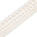 Cremeweiße Glasperlen in verschiedenen Größen für DIY-Schmuckherstellung und Basteln - 3mm Durchmesser 1mm Bohrung 1 Strang/Packung (Ca. 140 Stk) / Weiß (Künstliche Perle)