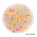 Colorful 11mm star-shaped frosted acrylic beads for DIY jewelry and bracelet making - Transparent Star Style / 30g/Pack (Approx. 83pcs) / Mixed Colors