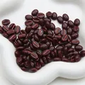 Donkerbruine acryl koffieboon kralen met bronzen groef voor DIY sieraden maken - Roodbruin Rood Omrand