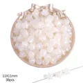 Perles en forme d'étoile irisées pour bijoux DIY 11x11mm lot de 38 pièces étoiles - Grosse Étoile / 11x11mm (env. 38 pièces) / Poche zippée