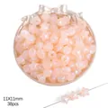 38 perles étoiles 11x11mm rose pêche irisé pour la création de bijoux DIY - Grosse Étoile / 11x11mm (env. 38 pièces) / Abricot