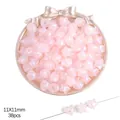 Perles étoiles en acrylique rose clair irisé 11x11mm pour bijoux DIY lot de 38 pcs - Grosse Étoile / 11x11mm (env. 38 pièces) / Rose