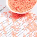 DIY coral pink glass seed beads for jewelry making, 2mm round glossy loose beads - Pale Green