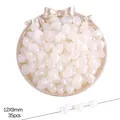 Iridescent white heart beads for DIY jewelry making 12x9mm set of 35 pieces - Puffy Heart / 12x9mm (Approx. 35 Pcs) / Beige