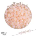 Iridescent peach heart beads 12x9mm for DIY jewelry making 35pcs pack - Puffy Heart / 12x9mm (Approx. 35 Pcs) / Apricot