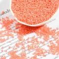 Bulk 450g peach orange glass seed beads for DIY bracelet and jewelry making - Orange Red