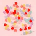 Frosted acrylic lily of the valley beads in mixed macaron colors for DIY jewelry making - 11×8mm (20g/Pack Approx. 90 Pcs) / Frosted Mixed Colors