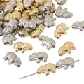 Exquisite gold und silberne Elefant CCB Perlen für DIY Schmuckherstellung Zubehör - Elefantenform / 30 Stück/Packung (12x8mm) / Mehrfarbig