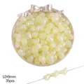 Lustrous light yellow heart-shaped acrylic beads for DIY jewelry making 12x9mm 35pcs - Puffy Heart / 12x9mm (Approx. 35 Pcs) / Yellow