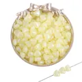 Cream heart-shaped faux pearl beads with glossy finish for DIY jewelry crafting - Heart / 10x9mm (Approx. 50 Pcs) / Yellow